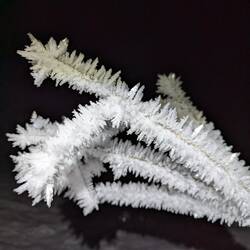 Faszinierende Eiskristalle überall am Wegrand durch die kalten Nächte