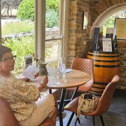 Picking our wines to taste.