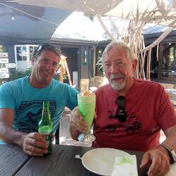 Wayne with his dad, John