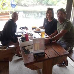 Lunch at the River Deck set on the banks of the beautiful Goukamma River