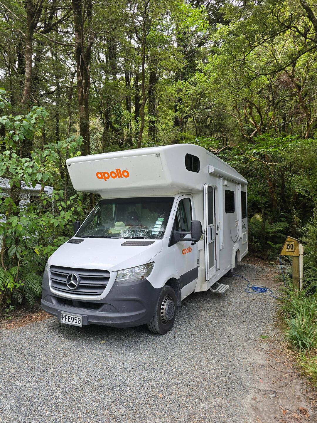 Der Stellplatz "nur für äußerst Geübte" 😉