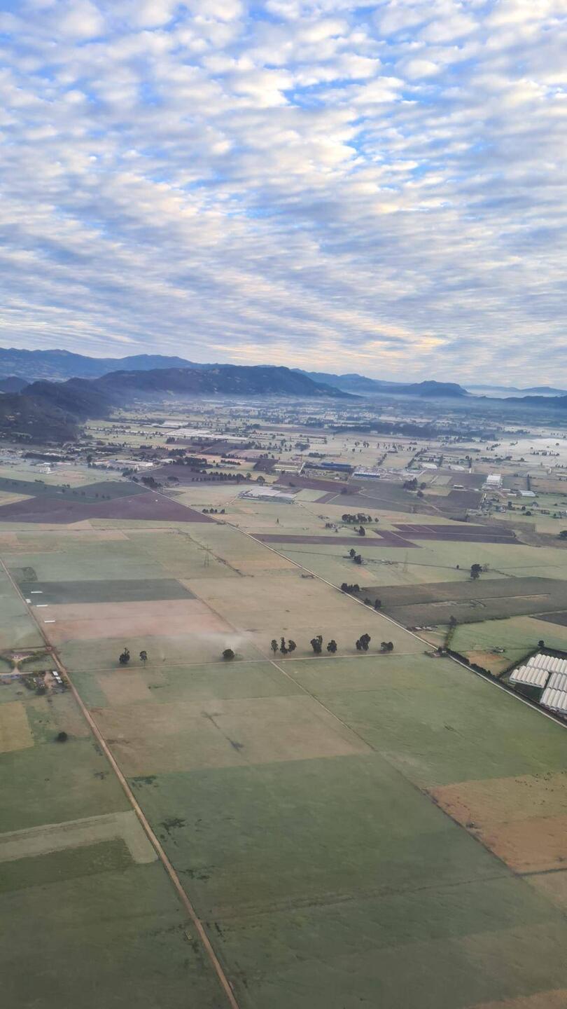 On the approach to Bogota airport.