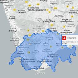 Heutige Tour von Kanyakumari nach Madurai, also wie einmal quer durch die Schweiz
