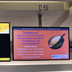 Vellecht hed aber au en Durian före Tumult im Flogi gsorgt 🤢