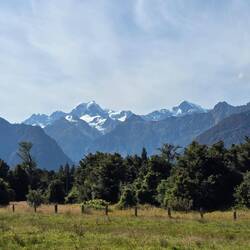 Bild vom nächsten Morgen! 😉 Horokoau (Mount Tasman) und Aoraki (Mount Cook) 🏔️🏔️