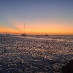 Sonnenuntergang ist aber auch in Santa Marta schön!