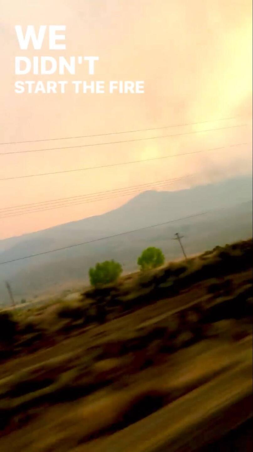 Sicht auf das Dixie Fire, welches immer noch wütete