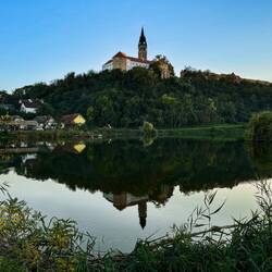 Castle of Ilok from the Dunavac — Ilok, Croatia.