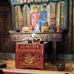 Traditional altar or shrine dedicated to ancestors