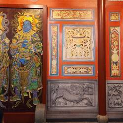 Door Gods (Men Shen) and intricate carvings