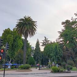 Chillán plaza; typical for a South American town