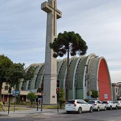 Weird but very strong church built after Chillán was flattened by an earthquake in 1939
