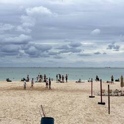 Strandblick Richtung der Insel Cozumel