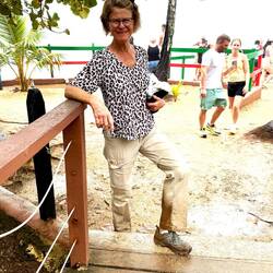 Så här geggig blev jag runt skorna och byxorna!