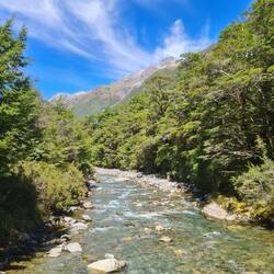 Der Sabine River ist ein ständiger Begleiter bis zum Blue Lake