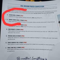 Also Schlitten hätten wir schon, aber alle haben ihre Hunde daheim gelassen....