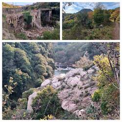 Der Fluss Alfios mit Wehr