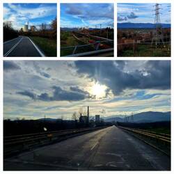 Fahrt durch ehemaligen Braunkohletagebau