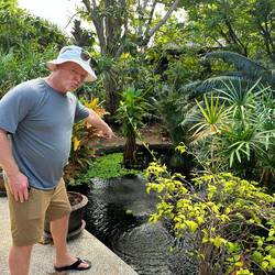 At the very spot where Bryan got electrocuted helping his friend put the pump in for this pond.