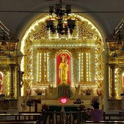 The inside of Luz Church