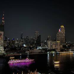 Hinten rechts, das Gebäude mit der Kuppel, ist der Drehort für den Film 'Hangover'