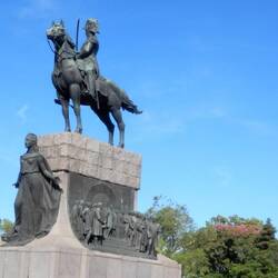 Not sure who this is - except a past president  ( apparently there are loads on horseback )