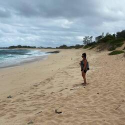 Jutta im Naturschutzgebiet