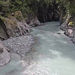 Der Schmelzwasserfluss des Franz Josef Glacier