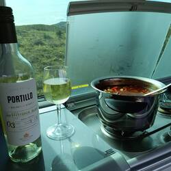 A chorizo stew and a white glas of wine brings you through the day....Omar Alhiboy, Spanish chef