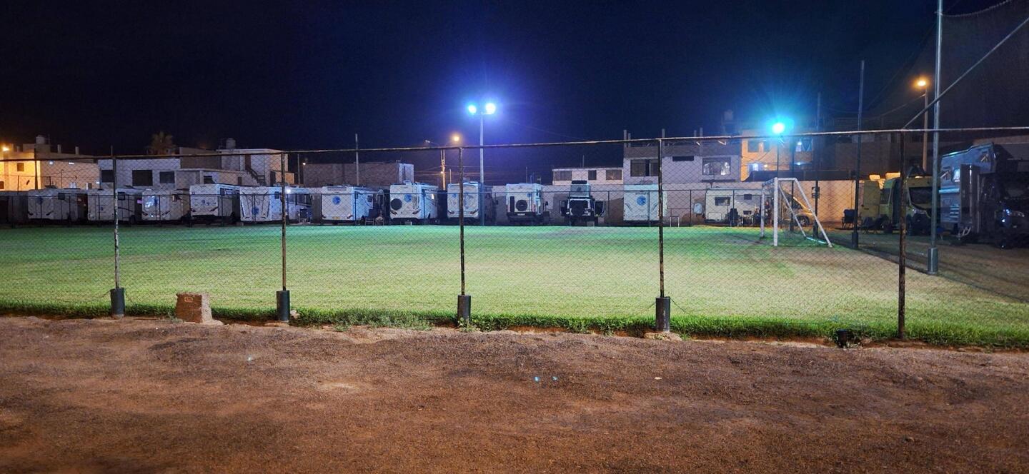 Unser Stellplatz bei Nacht