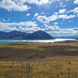 Ein letzter Blick von oben auf den Lake Ohau