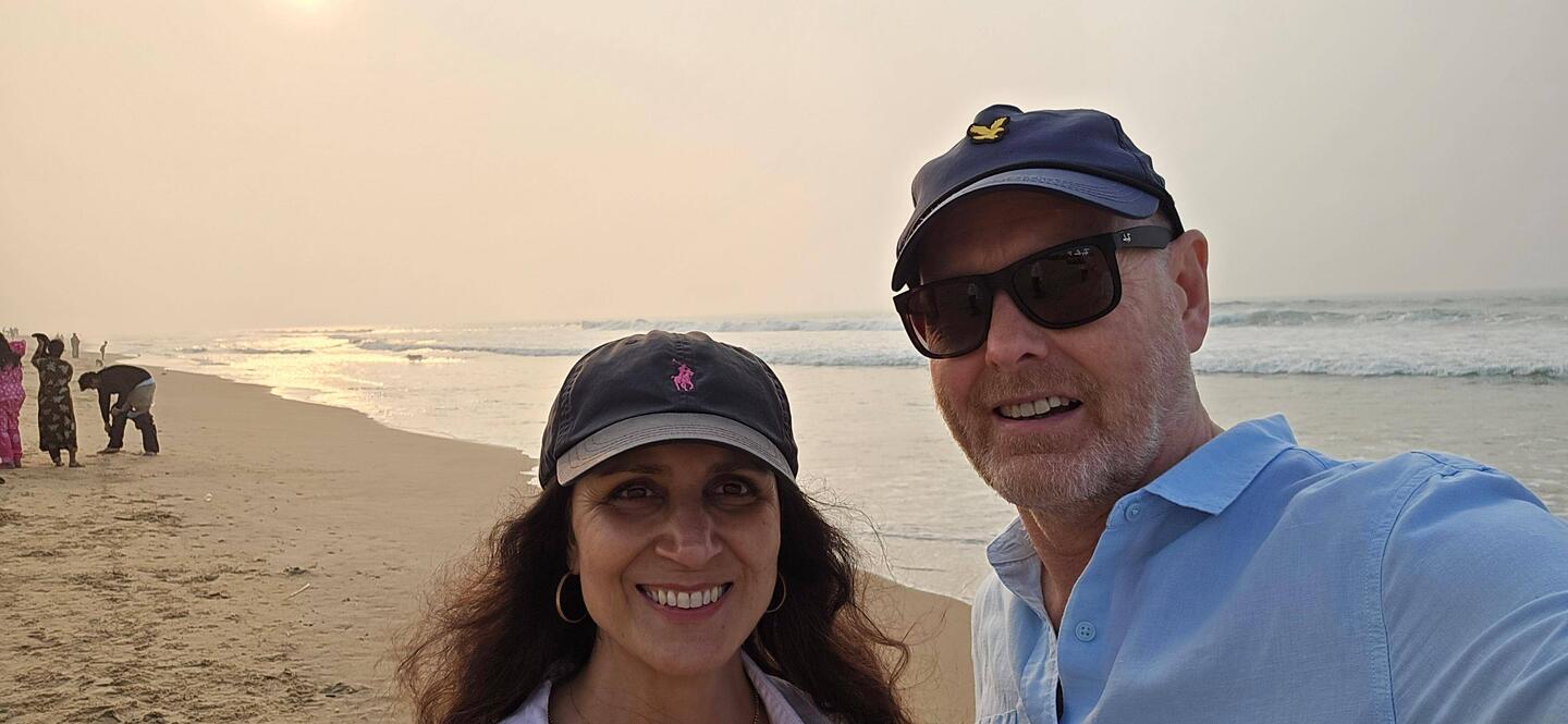 Standing by the Bay of Bengal