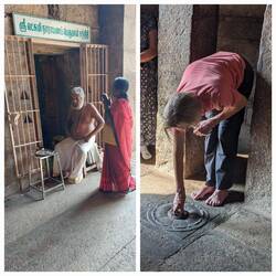 Priest / Attempting a yoga stretch