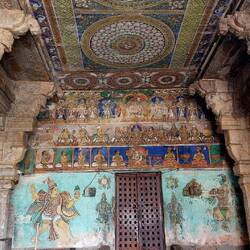 Inside one of the Mandapa pillared halls