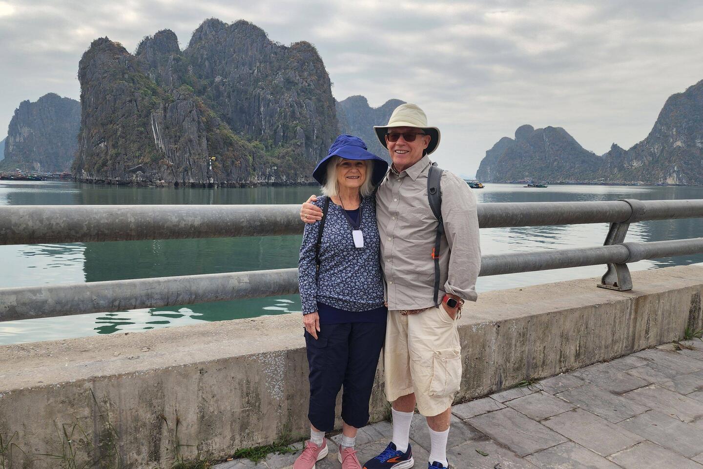 Us with Ha Long Bay background