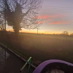 Gorgeous sunset over the field