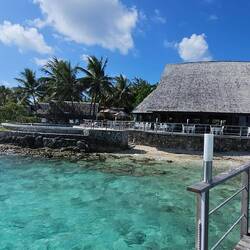 View of the property (Le Maitai Rangiroa) from the pier.