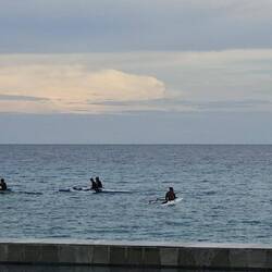 Latter that night, canoes were enjoying themselves