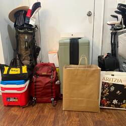 Essentials have travelled across the U.S. with us. Aka Golf clubs.