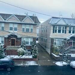 View from our apartment, 1st snowfall of the season. ❄️