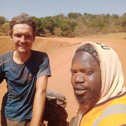 Ein Foto von mir und Mohammed-Ali gestern auf der Piste