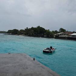 Looking across to one of the 415 'islets' or 'motu' of the Rangiroa atoll.