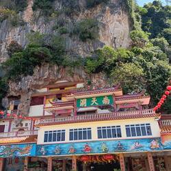 A Chinese temple in the mountain