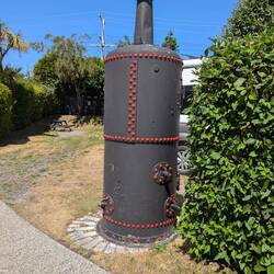 Campsite art feature