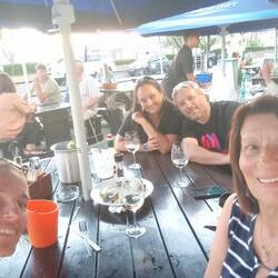 Sundowners and oysters with some friends