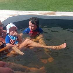 Jo on babysitting duty
