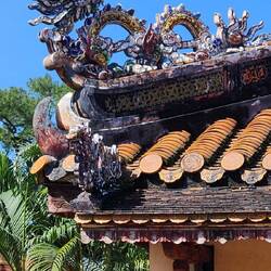 Detail of a beautifully carved dragon