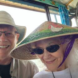 Taking a river ride on the Perfume River