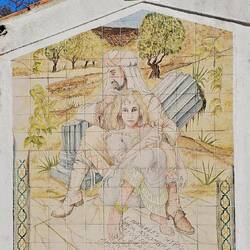 Ein tolles Fliesenwandbild am Waschhaus