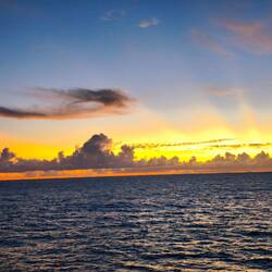 Ein heißer sonniger Tag neigt sich dem Ende